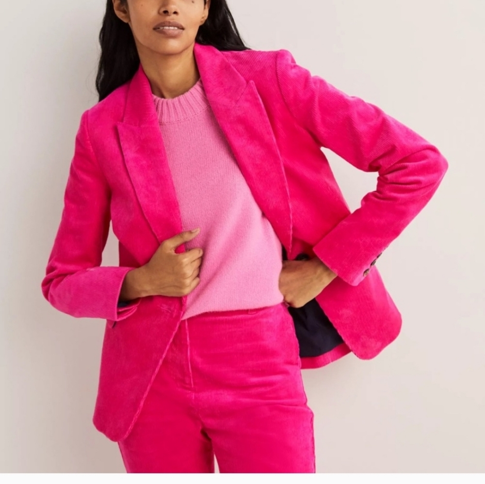 Boden Women's Hot Pink Corduroy Blazer